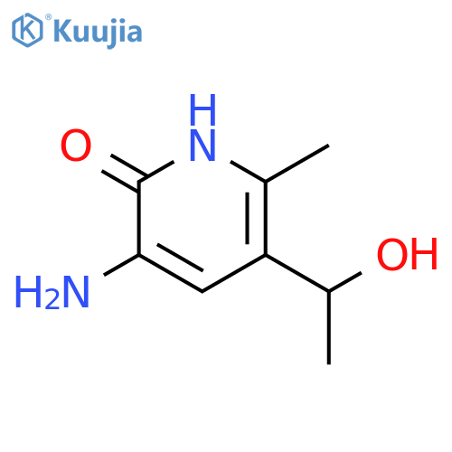 2(1H)-Pyridinone, 3-amino-5-(1-hydroxyethyl)-6-methyl-, (±)- structure