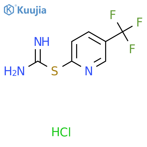 [5-(Trifluoromethyl)pyridin-2-yl] carbamimidothioate;hydrochloride structure