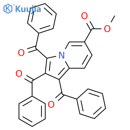 6-Indolizinecarboxylic acid, 1,2,3-tribenzoyl-, methyl ester structure