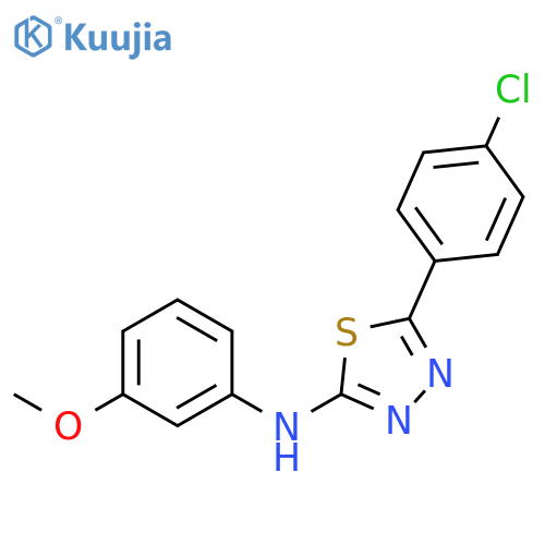 1,3,4-Thiadiazol-2-amine, 5-(4-chlorophenyl)-N-(3-methoxyphenyl)- structure