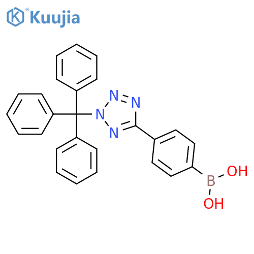 Boronic acid, [4-[2-(triphenylmethyl)-2H-tetrazol-5-yl]phenyl]- structure