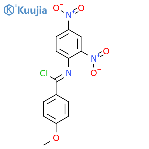 BENZENECARBOXIMIDOYL CHLORIDE, N-(2,4-DINITROPHENYL)-4-METHOXY- structure