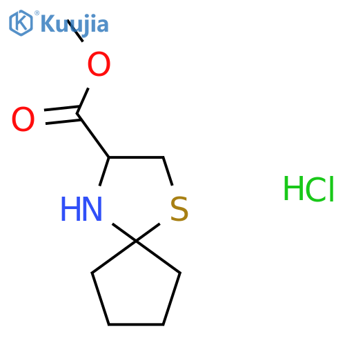 Methyl 1-thia-4-azaspiro[4.4]nonane-3-carboxylate hydrochloride structure