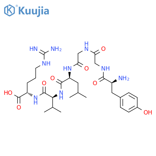 L-ARGININE, N2-[N-[N-[N-(N-L-TYROSYLGLYCYL)GLYCYL]-L-LEUCYL]-L-VALYL]- structure