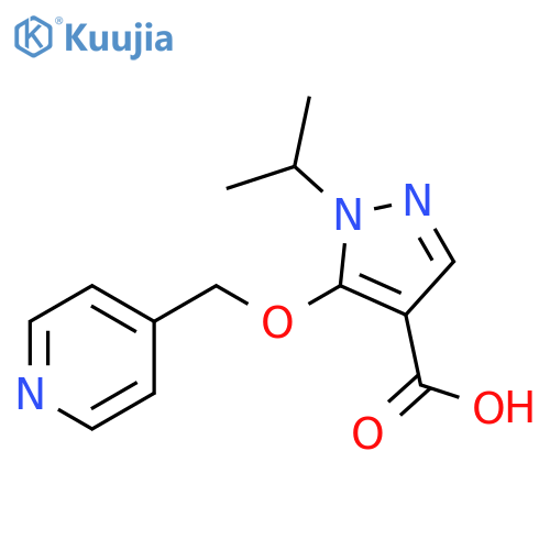 1-Isopropyl-5-(pyridin-4-ylmethoxy)-1H-pyrazole-4-carboxylic acid structure