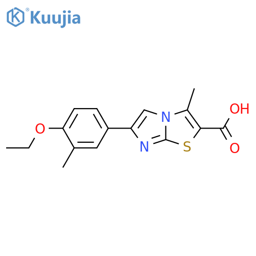 6-(4-Ethoxy-3-methyl-phenyl)-3-methyl-imidazo[2,1-b]thiazole-2-carboxylic acid structure