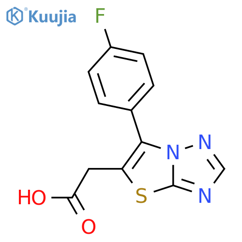 [6-(4-Fluoro-phenyl)-thiazolo[3,2-b][1,2,4]triazol-5-yl]-acetic acid structure