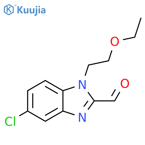 5-chloro-1-(2-ethoxyethyl)-1H-1,3-benzodiazole-2-carbaldehyde structure