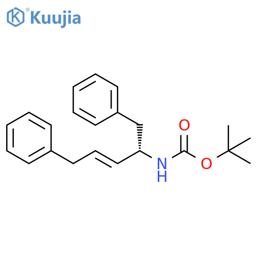 Carbamic acid, [4-phenyl-1-(phenylmethyl)-2-butenyl]-, 1,1-dimethylethyl ester, [S-(E)]- (9CI) structure