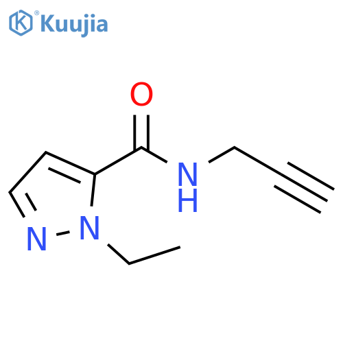 2-Ethyl-2H-pyrazole-3-carboxylic acid prop-2-ynylamide structure