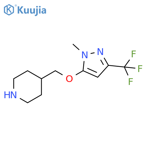 4-(2-Methyl-5-trifluoromethyl-2H-pyrazol-3-yloxymethyl)-piperidine structure