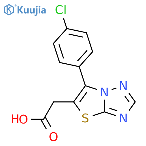 [6-(4-Chloro-phenyl)-thiazolo[3,2-b][1,2,4]triazol-5-yl]-acetic acid structure
