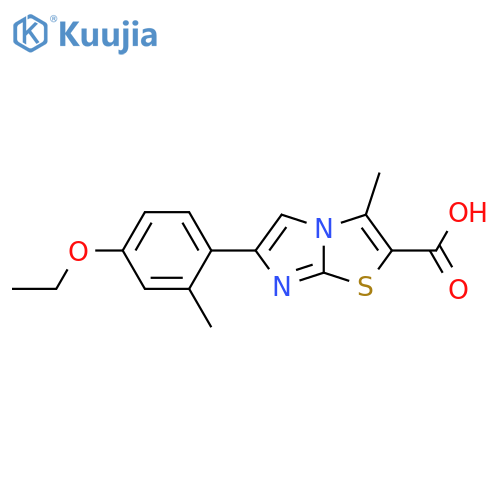 6-(4-Ethoxy-2-methyl-phenyl)-3-methyl-imidazo[2,1-b]thiazole-2-carboxylic acid structure