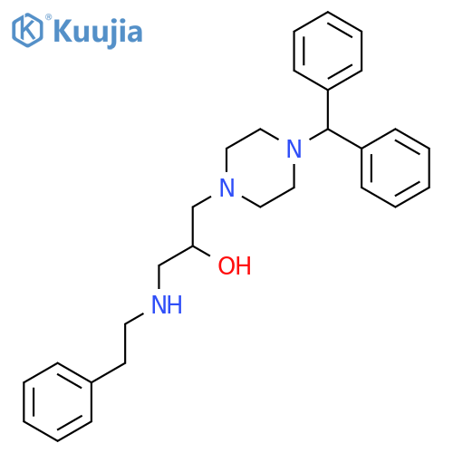 1-Piperazineethanol,4-(diphenylmethyl)-a-[[(2-phenylethyl)amino]methyl]- structure