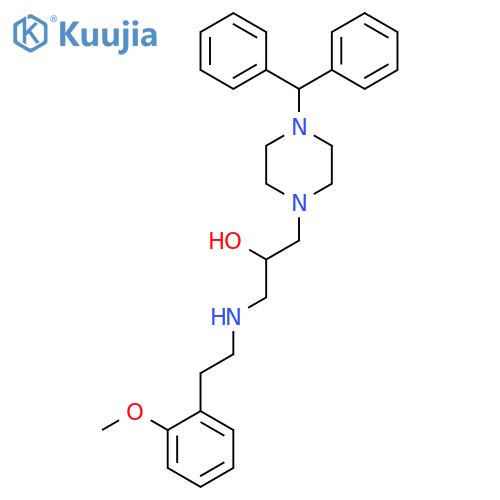 1-Piperazineethanol,4-(diphenylmethyl)-a-[[[2-(2-methoxyphenyl)ethyl]amino]methyl]- structure