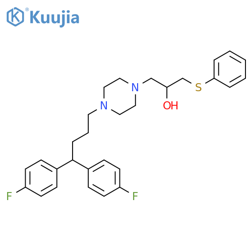 1-Piperazineethanol,4-[4,4-bis(4-fluorophenyl)butyl]-a-[(phenylthio)methyl]- structure