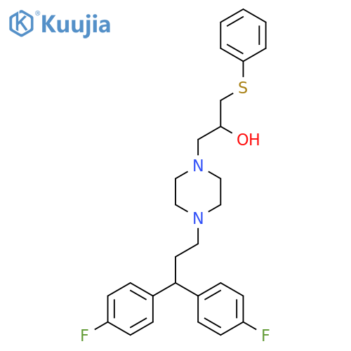 1-Piperazineethanol,4-[3,3-bis(4-fluorophenyl)propyl]-a-[(phenylthio)methyl]- structure