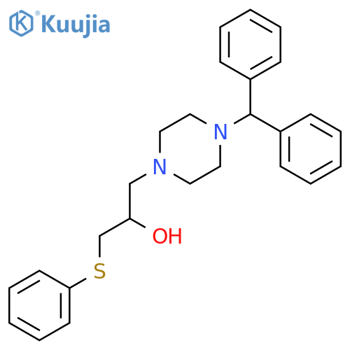 1-Piperazineethanol,4-(diphenylmethyl)-a-[(phenylthio)methyl]- structure