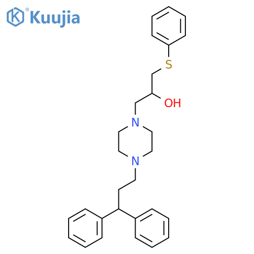 1-[4-(3,3-diphenylpropyl)piperazin-1-yl]-3-(phenylsulfanyl)propan-2-ol structure