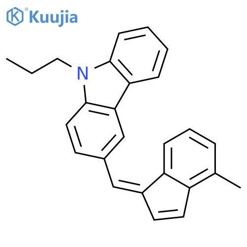 9H-Carbazole, 3-[(4-methyl-1H-inden-1-ylidene)methyl]-9-propyl- structure