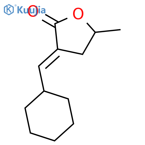 2(3H)-Furanone, 3-(cyclohexylmethylene)dihydro-5-methyl- structure