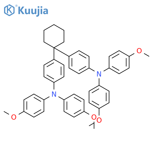 4-[1-[4-(4-methoxy-N-(4-methoxyphenyl)anilino)phenyl]cyclohexyl]-N,N-bis(4-methoxyphenyl)aniline structure