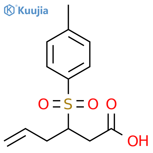 5-Hexenoic acid, 3-[(4-methylphenyl)sulfonyl]- structure