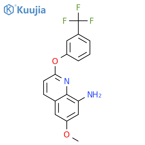 8-Quinolinamine, 6-methoxy-2-[3-(trifluoromethyl)phenoxy]- structure