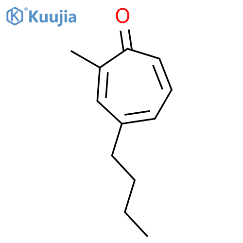 2,4,6-Cycloheptatrien-1-one, 4-butyl-2-methyl- structure
