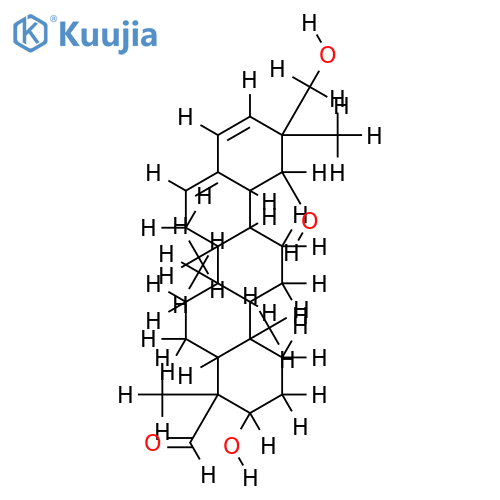 28-Noroleana-16,21-diene-3alpha,19alpha,29-triol-23-al structure
