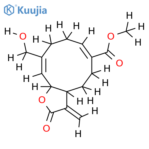 Me ester-(1(10)E,4Z,6alpha)-15-Hydroxy-1(10),4,11(13)-germacratrien-12,6-olid-14-oic acid structure