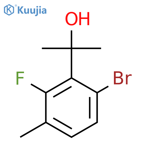 2-(6-Bromo-2-fluoro-3-methylphenyl)propan-2-ol structure