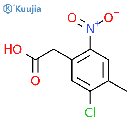 (5-Chloro-4-methyl-2-nitrophenyl)acetic acid structure