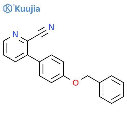 3-4-(Benzyloxy)phenylpyridine-2-carbonitrile structure