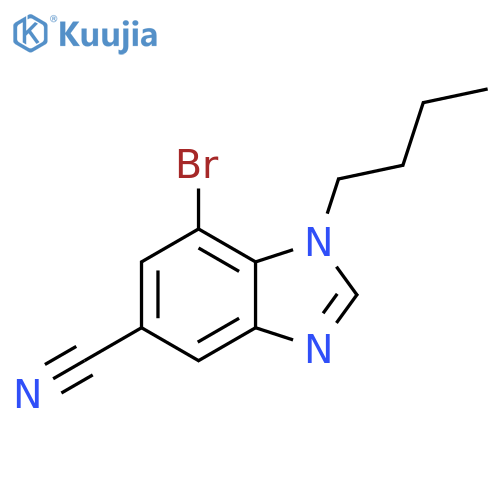 7-Bromo-1-butyl-1,3-benzodiazole-5-carbonitrile structure