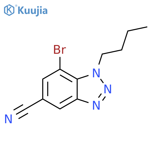 7-Bromo-1-butyl-1,2,3-benzotriazole-5-carbonitrile structure