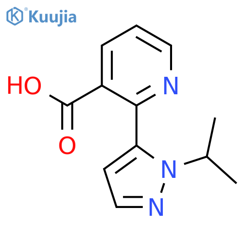 2-(2-Isopropylpyrazol-3-yl)pyridine-3-carboxylic acid structure