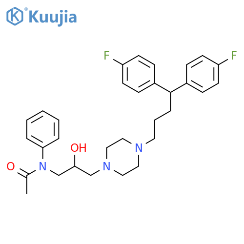Acetamide,N-[3-[4-[4,4-bis(4-fluorophenyl)butyl]-1-piperazinyl]-2-hydroxypropyl]-N-phenyl- structure