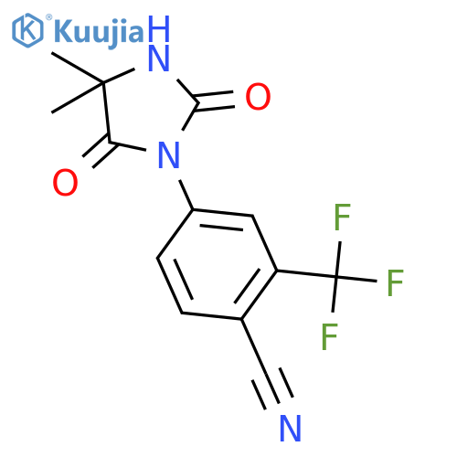 4-(4,4-Dimethyl-2,5-dioxo-1-imidazolidinyl)-2-(trifluoromethyl)benzonitrile structure