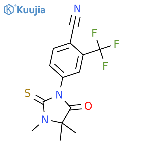 4-(5-Oxo-2-thioxo-3,4,4-trimethyl-1-imidazolidinyl)-2-trifluoromethylbenzonitrile structure