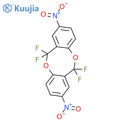 6H,12H-Dibenzo[b,f][1,5]dioxocin, 6,6,12,12-tetrafluoro-2,8-dinitro- structure