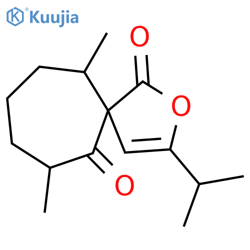 2-Oxaspiro[4.6]undec-3-ene-1,6-dione,7,11-dimethyl-3-(1-methylethyl)- (9CI) structure