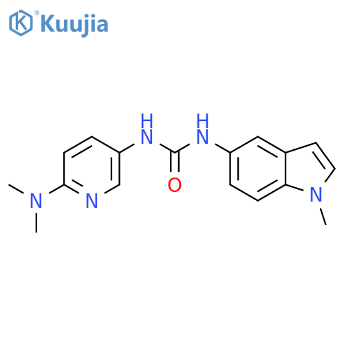Urea, N-[6-(dimethylamino)-3-pyridinyl]-N'-(1-methyl-1H-indol-5-yl)- structure