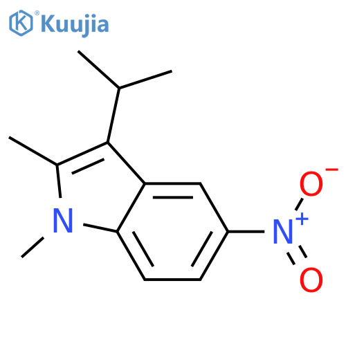 1H-Indole, 1,2-dimethyl-3-(1-methylethyl)-5-nitro- structure