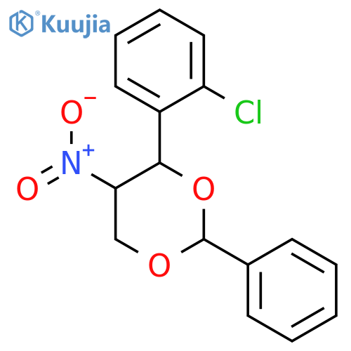 1,3-Dioxane, 4-(2-chlorophenyl)-5-nitro-2-phenyl- structure