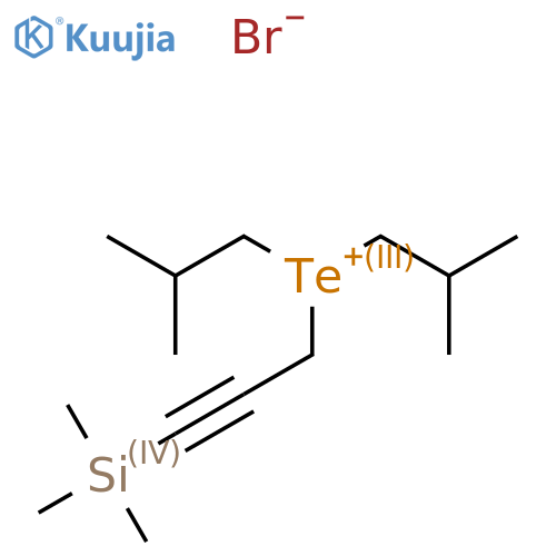 Telluronium, bis(2-methylpropyl)[3-(trimethylsilyl)-2-propynyl]-, bromide structure