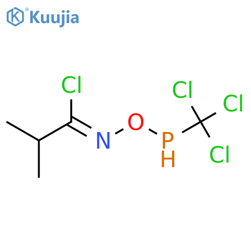 Propanimidoyl chloride, 2-methyl-N-[(trichloromethylphosphoranyl)oxy]- structure