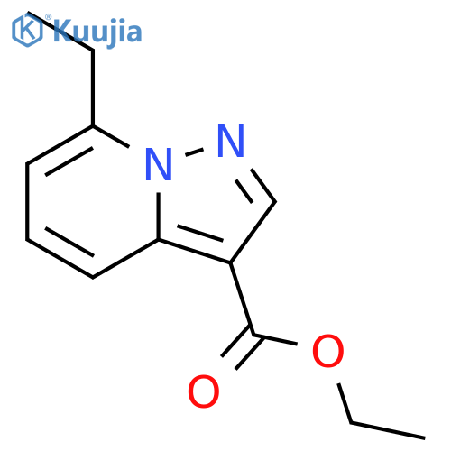Pyrazolo[1,5-a]pyridine-3-carboxylic acid, 7-ethyl-, ethyl ester structure