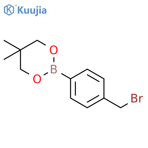 2-(4-(Bromomethyl)phenyl)-5,5-dimethyl-1,3,2-dioxaborinane structure