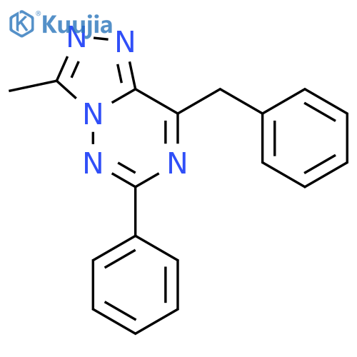 1,2,4-Triazolo[3,4-f][1,2,4]triazine, 3-methyl-6-phenyl-8-(phenylmethyl)- structure